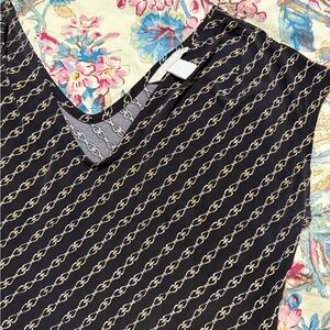 Banana Republic Black and Gold Chain Pattern Jumpsuit